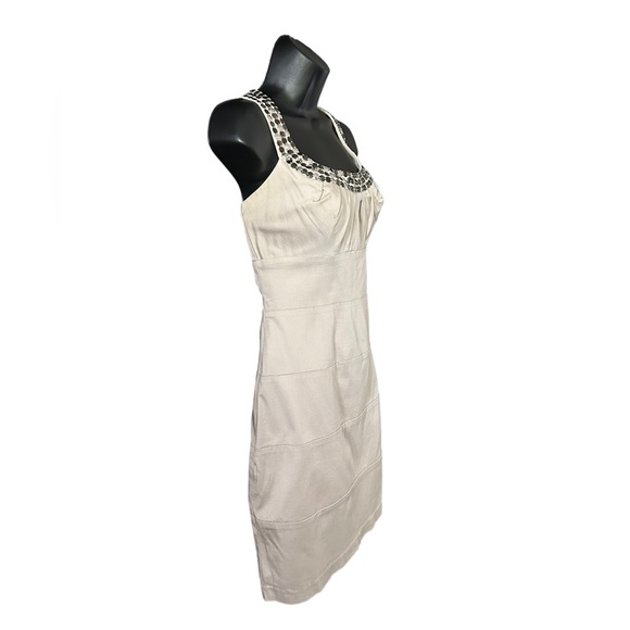 Bisou Bisou Womens Tan Sleeveless Dress Size 6 - Picture 4 of 5
